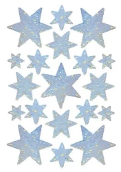 Naklejki Gwiazdki holograficzne srebne - Herma