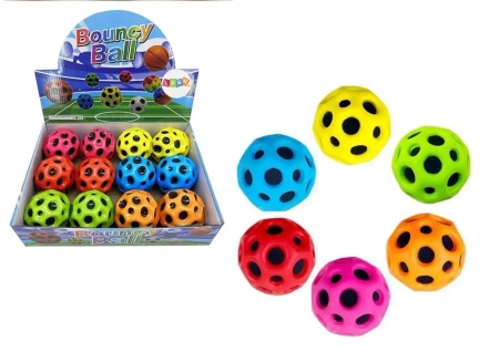 Piłeczka świecąca z wgłębieniami 6cm MIX - Leantoys