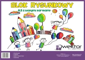 Blok rysunkowy A3/20K biały (10szt) - Wektor