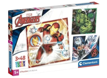 Puzzle 3x48 Super Kolor The Avengers - Clementoni