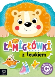 Łamigłówki z lewkiem. Książeczka z naklejkami 4+ - Anna Podgórska