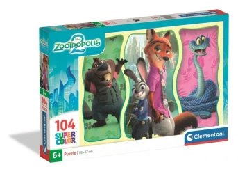 Puzzle 104 Super Kolor Zootopia 2 - Clementoni