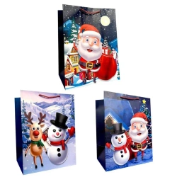 Torebka prezentowa L Boże Narodzenie szerokie dno - Ju-Piter