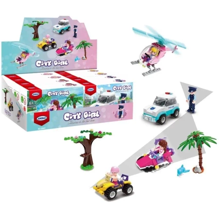 Klocki dla dziewczynki +74el MIX - Trifox