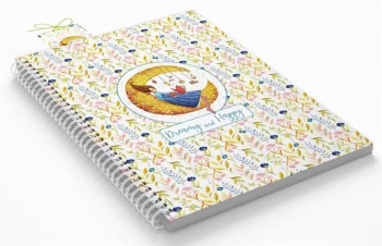 Kołonotatnik ozdobny Księżyc B5/80K kr z zakładką - Cozywood