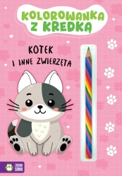 Kolorowanka z kredką. Kotek i inne zwierzęta - praca zbiorowa