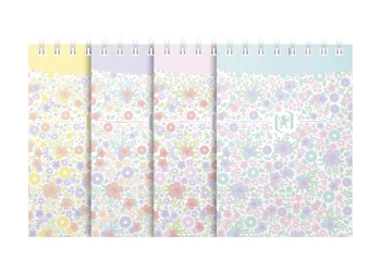 Blok Notatnikowy Na Spirali Oxford Floral A7 70 kartek Linia