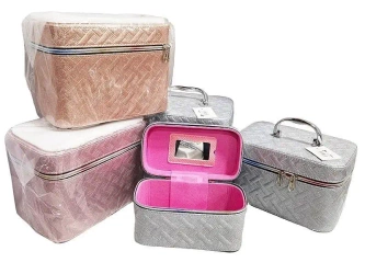 Kuferek L z lusterkiem na zamek 23x17x15cm MIX - ADAR