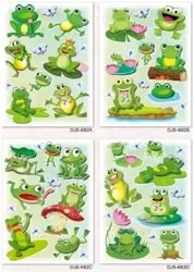 Naklejki 3D żabki MIX - Brewis