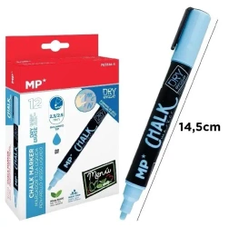 Marker kredowy do ścierania na sucho nieb (12szt) - MP Main Paper