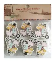 Klamerki ozdobne ślubne 6szt - Galeria Hobby