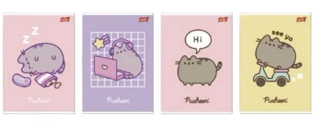 Zeszyt A5/60K kratka laminowany Pusheen (10szt) - UNIPAP