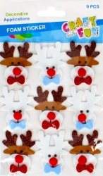 Craft with Fun Ozdoba Bn Eva Renifer samoprzylepna 9szt Pbh 12/288