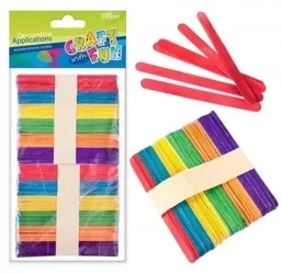 Ozdoba dekoracyjna drewniane patyczki kolor 100szt - Craft with Fun