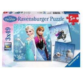 Puzzle 3x49 Kraina lodu. Zimowe przygody - Ravensburger