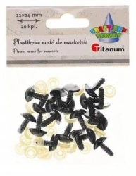 Nosy do maskotek plastikowe trójkątne 20szt - Titanum