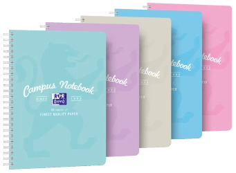 Kołozeszyt B5+ 80k kratka Oxford campus pastel 1 szt. mix - Oxford art pap