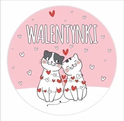 Naklejki okolicznościowe - Walentynki Kociaki 24sz - LearnHow
