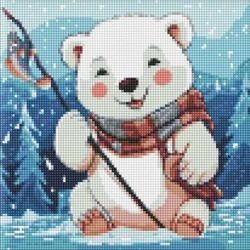 Diamentowa mozaika - Zimowy połów 30x30cm - Ideyka