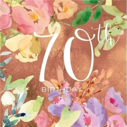 Karnet kwadrat z kopertą Urodziny 70 - Museums & Galleries