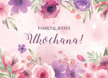 A Kartka składana - Pamiętaj jesteś Ukochana - Szaron
