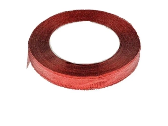 Wstążka brokatowa czerwona 6mmx22m - Brewis