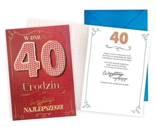 Karnet Urodziny 40 - Kukartka
