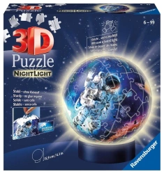 Puzzle 3D Świecąca Kula: Astronauta - Ravensburger