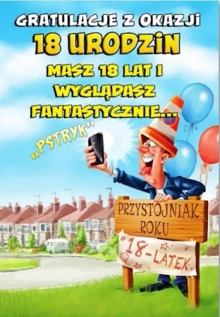 Kartka okolicznościowa Urodziny 18 MF14 - Trend