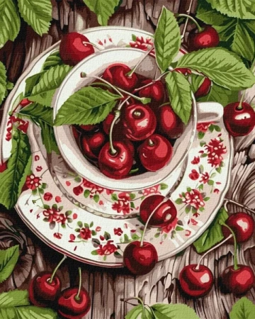 Malowanie po numerach - Świeżość wiśni 40x50cm - Ideyka