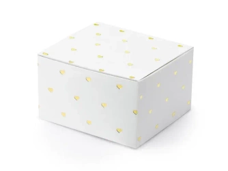 Pudełeczka serca białe 6x3,5x5,5cm 10szt - PartyDeco
