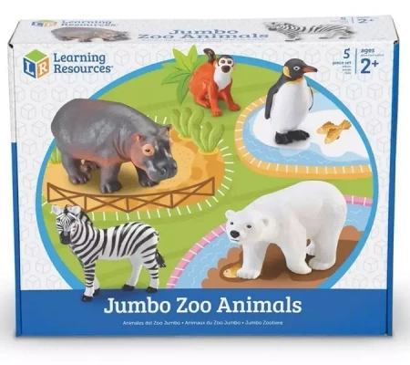 Duże Figurki. Zwierzęta w zoo. Zestaw 5 szt. - Learning Resources