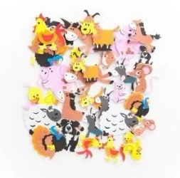 Naklejki z pianki z nadrukiem farma 96szt - Dalprint dpCraft