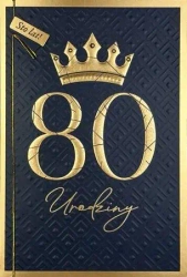 Karnet B6 Urodziny 80 - Pan Dragon