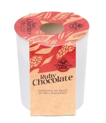 Świeczka sojowa Powąchaj mnie Ruby Chocolate biała - Pavoncella