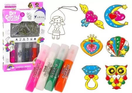 Witraże zawieszki DIY 6szt - Leantoys