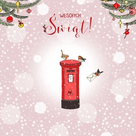 Karnet Swarovski kwadrat CL3506_PO Święta Listy - Clear Creations