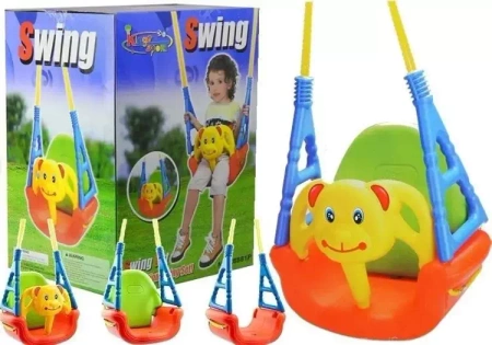 Huśtawka miś 3w1 regulowana kubełkowa 6m+ - Leantoys