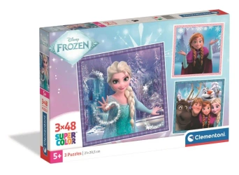 Puzzle 3x48 Super Kolor Frozen - Clementoni