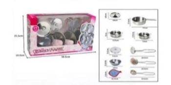 Zestaw kuchenny metalowy 11el - Madej