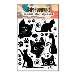 Naprasowanki Termo Naklejki na Ubrania Koty - Cass film
