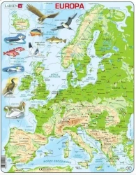 Układanka mapa fizyczna Europa - Larsen