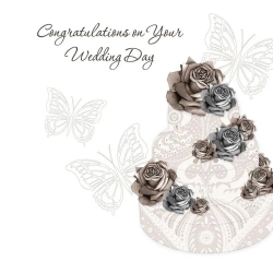 Karnet Swarovski kwadrat CL0102 Ślub tort - Clear Creations