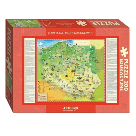 Puzzle 200 - Polska Młodego Odkrywcy - Artglob