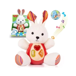 Pluszowy interaktywny Królik z dźwiękiem 18cm - Lena