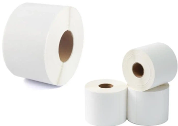 Etykiety naklejki termiczne białe 10x15cm 500szt - Leantoys