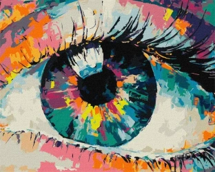 Malowanie po numerach - Tęczowy pogląd 40x50cm - Ideyka