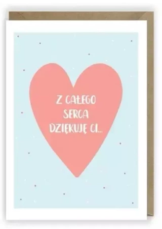 Kartka okolicznościowa, eko koperta Dziękuję K004 - Cardie