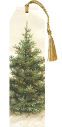 Zakładka 124 ze wstążką Jodła zimą Święta BN - Skona Ting