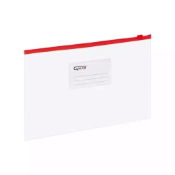 Koperta A4 na suwak czerwona GRAND